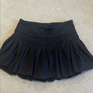 Elegant Black Pleated Skirt